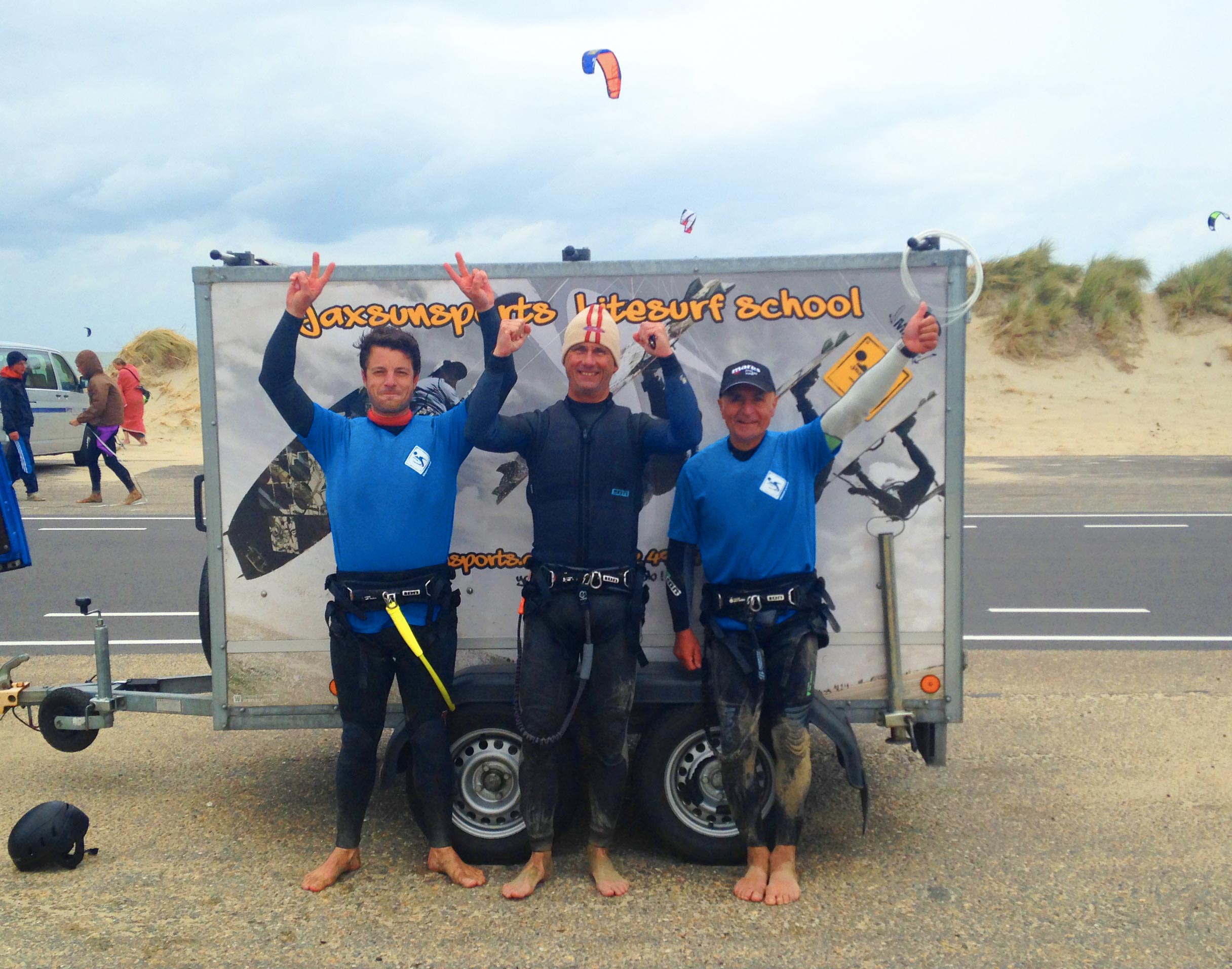 Cours de kite VIP avec Christophe, Themis et Alain